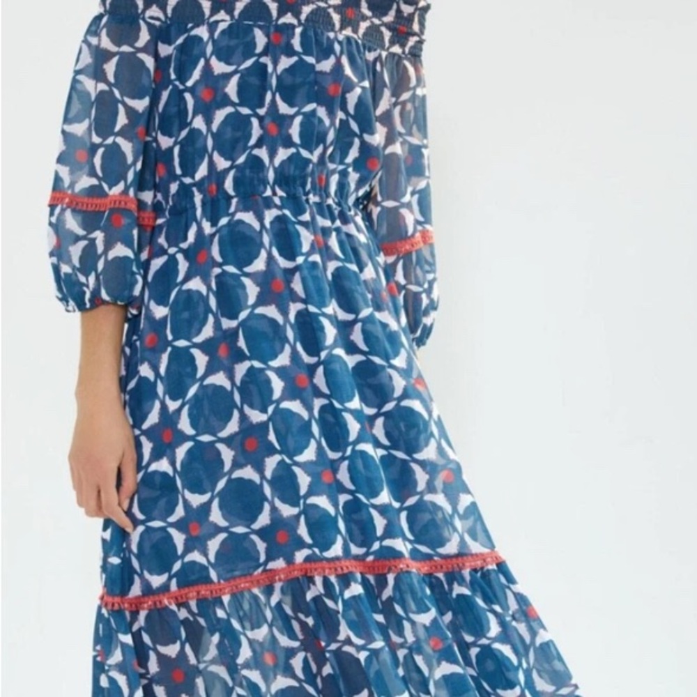Sachin + Babi  Anthropologie Geometric of the shoulder midi Dress 4